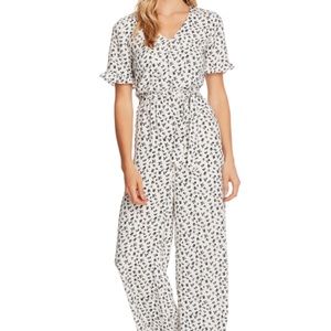 CeCe Ditsy Floral Belted Jumpsuit, 10, NWT